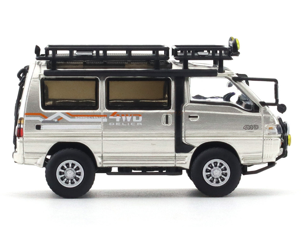 Mitsubishi Delica Star Wagon 4WD silver decals 1:64 Autobots