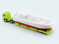 Mitsubishi Fuso Super Great Fishing Boat Transporter Tomica No 150 diecast scale car model