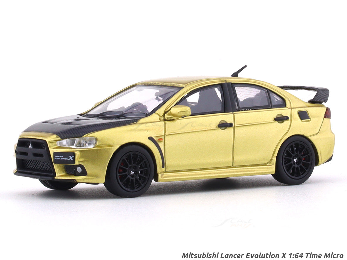 Mitsubishi Lancer Evolution X Gold 1:64 Time Micro diecast scale