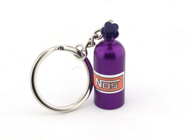 NOS cylinder purple metal keyring / keychain | Scale Arts India