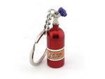 NOS cylinder red metal keyring / keychain