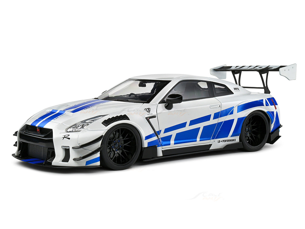 Nissan GT-R Skyline R35 Liberty Walk Body Kit 2.0 white 1:18