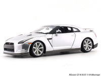 Nissan GT-R R35 silver 1:18 Bburago licensed diecast scale model car collectible