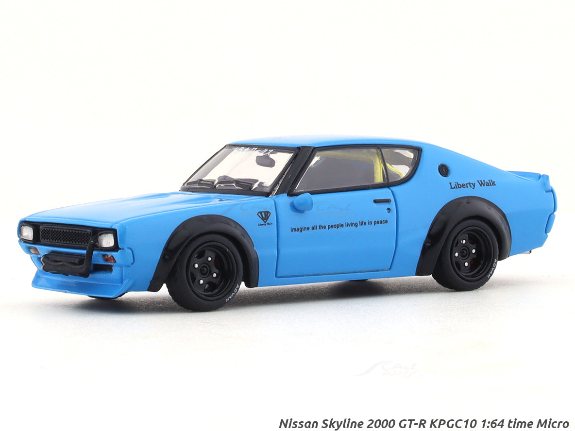 Nissan Skyline 2000 GT-R KPGC10 blue 1:64 Time Micro diecast