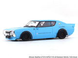 Nissan Skyline GT-R II KPGC110 LB Kenmeri Works blue 1:64 Zoom diecast scale model car