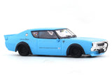 Nissan Skyline GT-R II KPGC110 LB Kenmeri Works blue 1:64 Zoom diecast scale model car