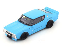 Nissan Skyline GT-R II KPGC110 LB Kenmeri Works blue 1:64 Zoom diecast scale model car