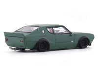 Nissan Skyline GT-R II KPGC110 LB Kenmeri Works matte Green 1:64 Zoom diecast scale model car