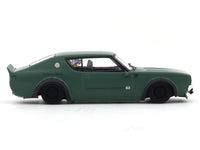 Nissan Skyline GT-R II KPGC110 LB Kenmeri Works matte Green 1:64 Zoom diecast scale model car