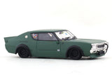 Nissan Skyline GT-R II KPGC110 LB Kenmeri Works matte Green 1:64 Zoom diecast scale model car