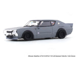 Nissan Skyline GT-R II KPGC110 LB Kenmeri Works matte grey 1:64 Zoom diecast scale model car