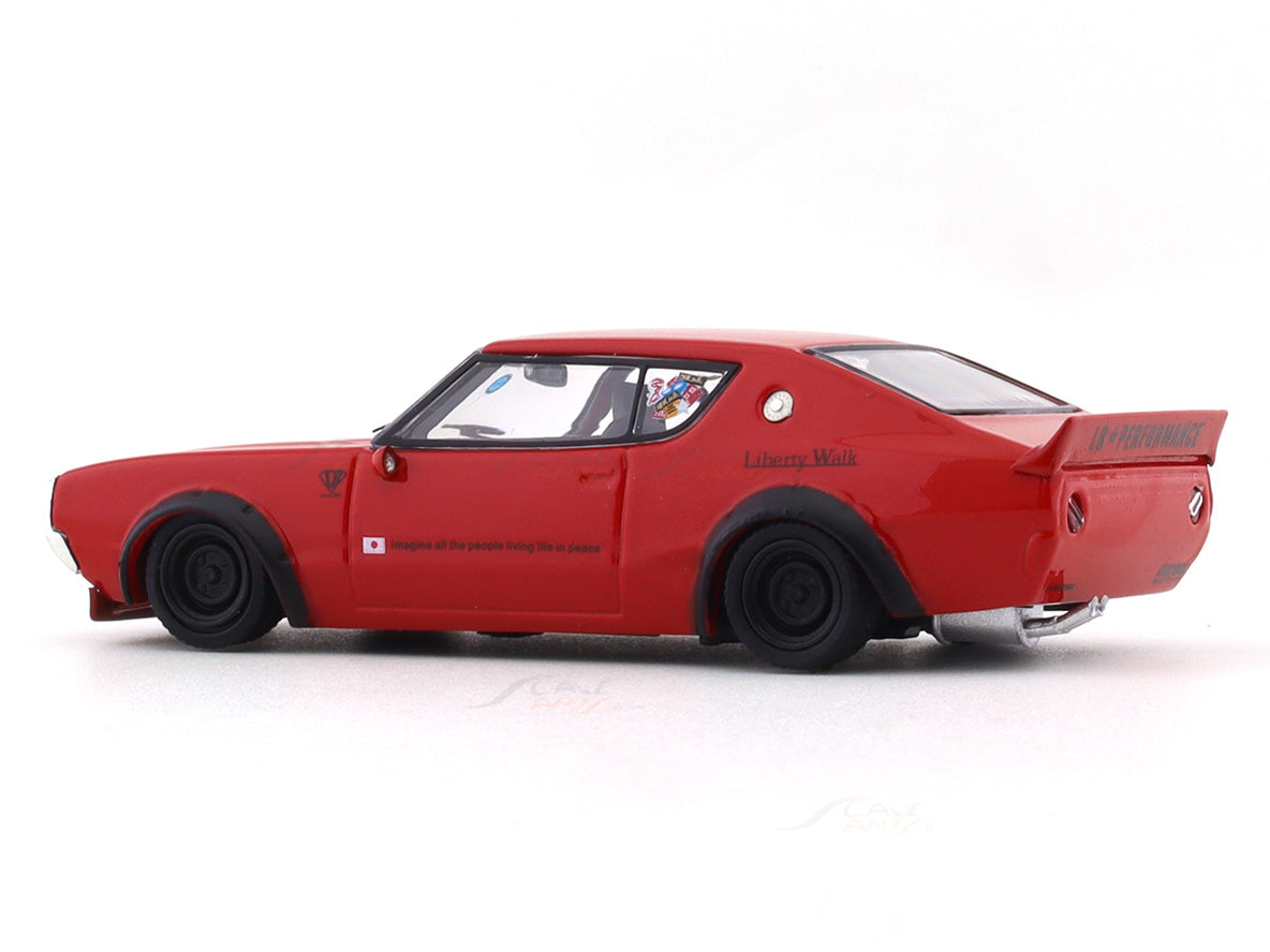 Nissan Skyline GT-R II KPGC110 LB Kenmeri Works red 1:64 Zoom