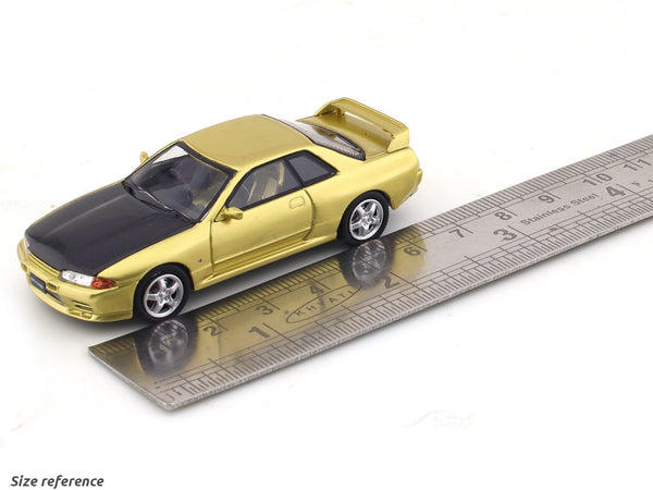 Nissan Skyline GT-R R32 golden 1:64 Time Micro diecast scale model ...