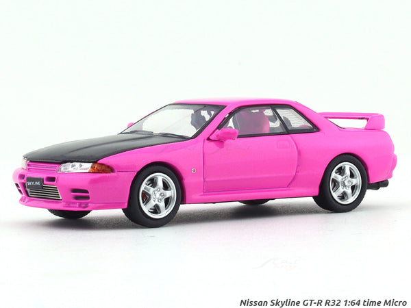 Pink Gtr Nissan Skyline GT-R R32 pink 1:64 Time Micro diecast scale model ...