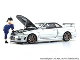 Nissan Skyline GT-R R34 Z Tune silver 1:64 Time Micro diecast scale model miniature car