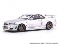 Nissan Skyline GT-R R34 Z Tune silver 1:64 Time Micro diecast scale model miniature car