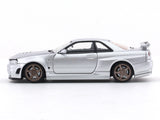 Nissan Skyline GT-R R34 Z Tune silver 1:64 Time Micro diecast scale model miniature car