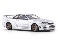 Nissan Skyline GT-R R34 Z Tune silver 1:64 Time Micro diecast scale model miniature car