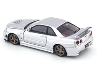 Nissan Skyline GT-R R34 Z Tune silver 1:64 Time Micro diecast scale model miniature car
