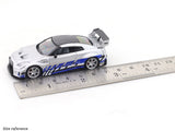 Nissan Skyline GT-R R35 silver 1:64 Time Micro diecast scale model car miniature