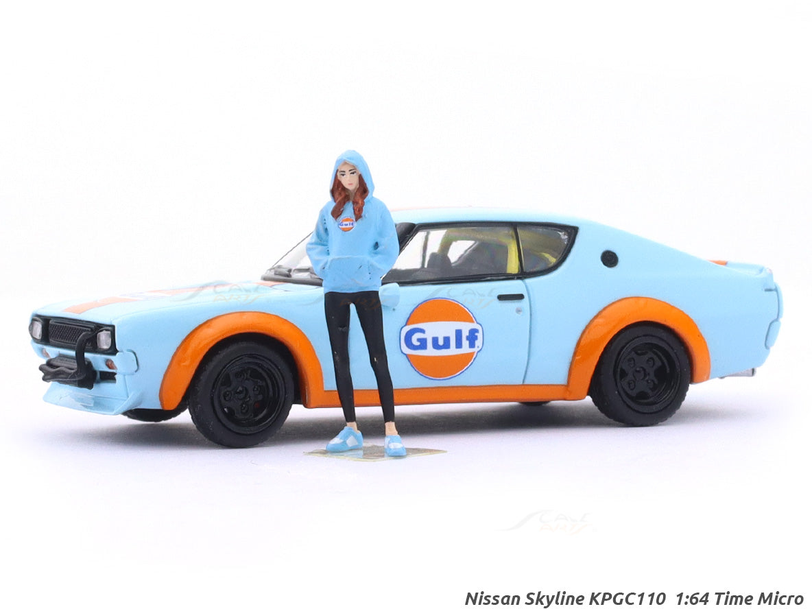 Nissan Skyline KPGC110 gulf 1:64 Time Micro diecast scale model car mi