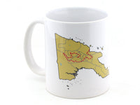 1982 Papua New Guinea Camel trophy map design Coffee Mug