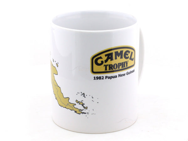 1982 Papua New Guinea Camel trophy map design Coffee Mug