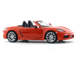 Porsche 718 Boxster orange 1:24 Bburago licensed diecast Scale Model car