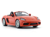 Porsche 718 Boxster orange 1:24 Bburago licensed diecast Scale Model car