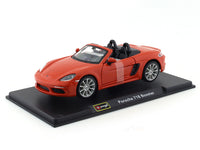 Porsche 718 Boxster orange 1:24 Bburago licensed diecast Scale Model car