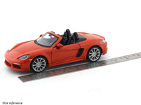 Porsche 718 Boxster orange 1:24 Bburago licensed diecast Scale Model car