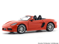 Porsche 718 Boxster orange 1:24 Bburago licensed diecast Scale Model car