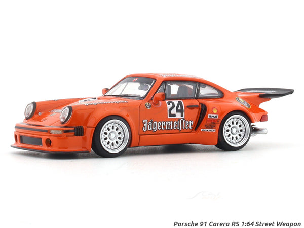 Porsche 91 Carrera RS Jagermeister 1:64 Street Weapon diecast scale model car