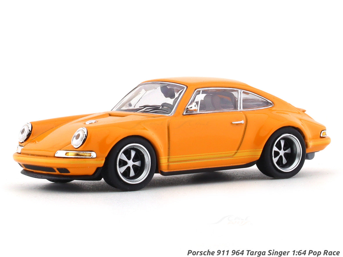 Porsche 911 964 Targa Singer orange 1:64 Pop Race diecast scale