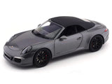 Porsche 911 991 Carrera GTS Cabriolet grey 1:18 Schuco diecast Scale Model car