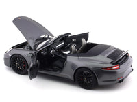 Porsche 911 991 Carrera GTS Cabriolet grey 1:18 Schuco diecast Scale Model car