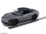 Porsche 911 991 Carrera GTS Cabriolet grey 1:18 Schuco diecast Scale Model car