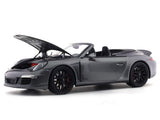 Porsche 911 991 Carrera GTS Cabriolet grey 1:18 Schuco diecast Scale Model car