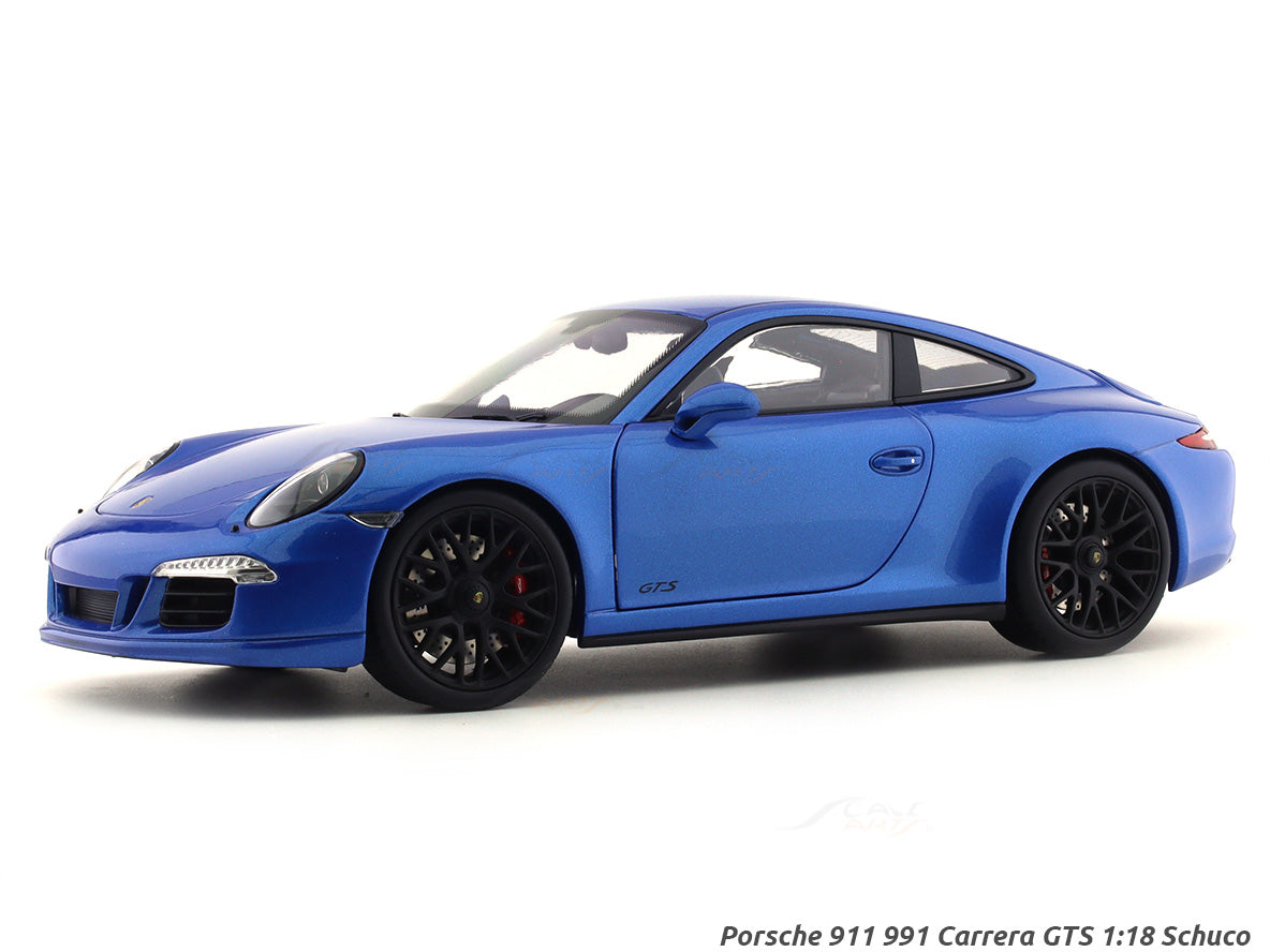 Porsche 911 991 Carrera GTS Blue 1:18 Schuco diecast Scale Model car