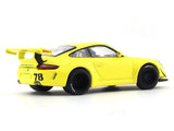 Porsche 911 997 RWB yellow 1:64 Pop Race diecast scale model car miniature