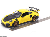 Porsche 911 GT2 RS yellow 1:24 Maisto diecast alloy scale model car