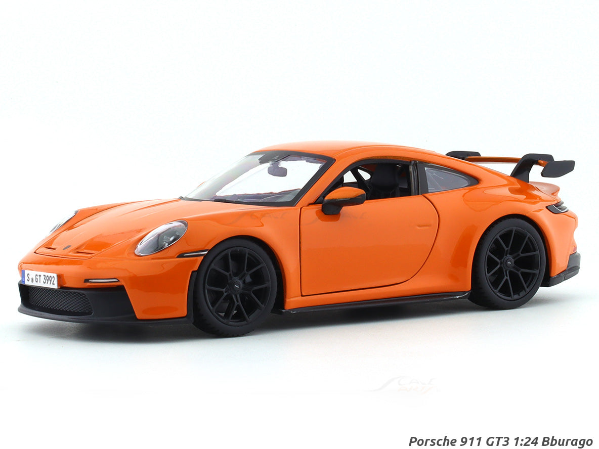 Porsche 911 GT3 Orange 1:24 Bburago licensed diecast Scale Model