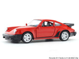 Porsche 911 Turbo 3.3 red 1:32 RMZ City licensed pull back car scale model