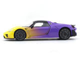Porsche 918 Spyder yellow purple with figure 1:64 Time Micro diecast scale car collectible