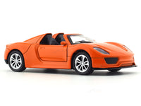 Porsche 918 Spyder like orange pull back car