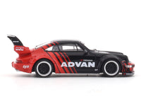 Porsche 964 RWB Advan with figure 1:64 Mini Station diecast scale model car