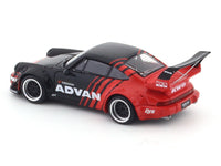 Porsche 964 RWB Advan with figure 1:64 Mini Station diecast scale model car