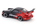 Porsche 964 RWB Advan with figure 1:64 Mini Station diecast scale model car