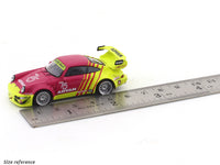 Porsche 964 RWB Advan 75 with figure 1:64 Mini Station diecast scale model car