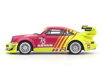 Porsche 964 RWB Advan 75 with figure 1:64 Mini Station diecast scale model car